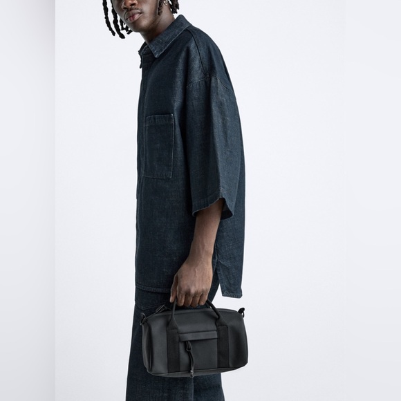 Zara Mini Nylon Duffel Tubular Crossbody, NWT - Picture 5 of 12